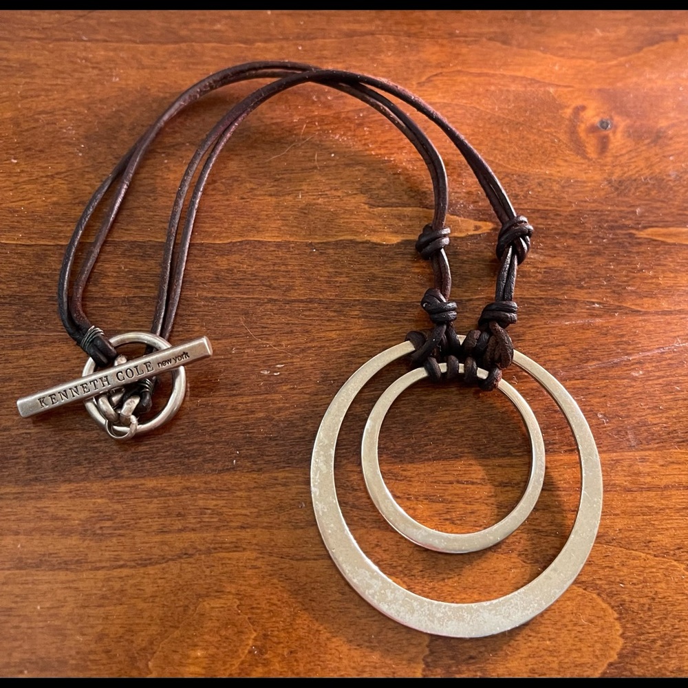 Vintage Kenneth Cole Leather Choker Necklace